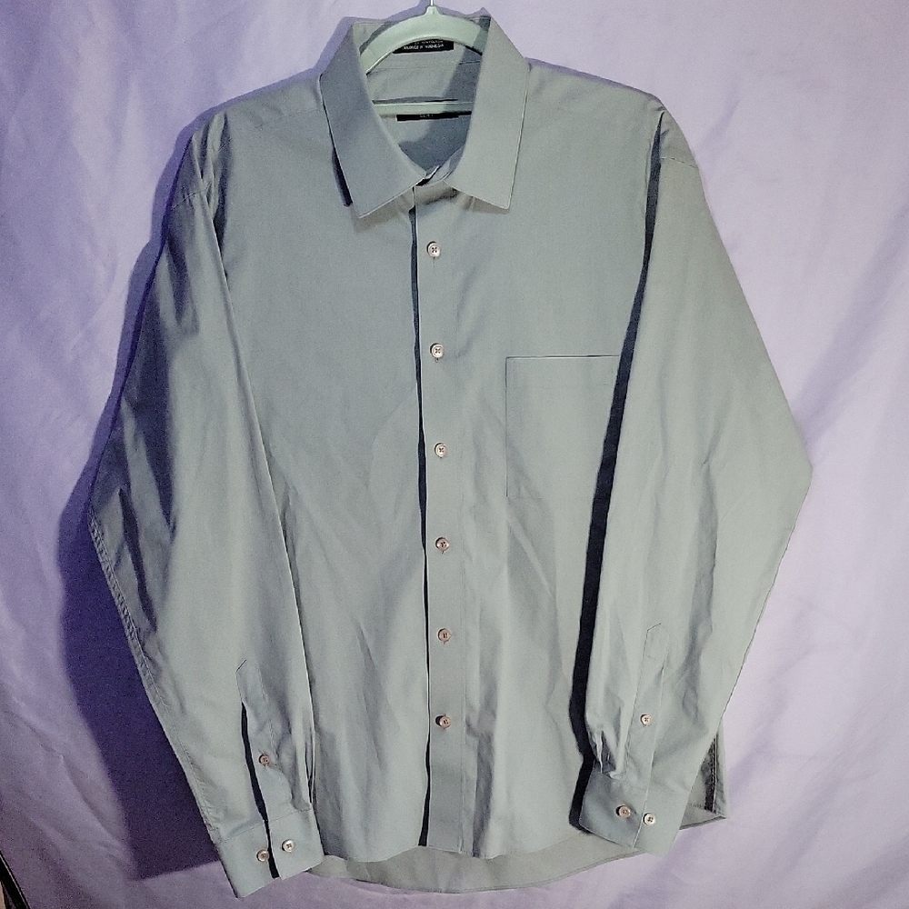 Pierre Cardin Men's Light Green Dress Shirt
